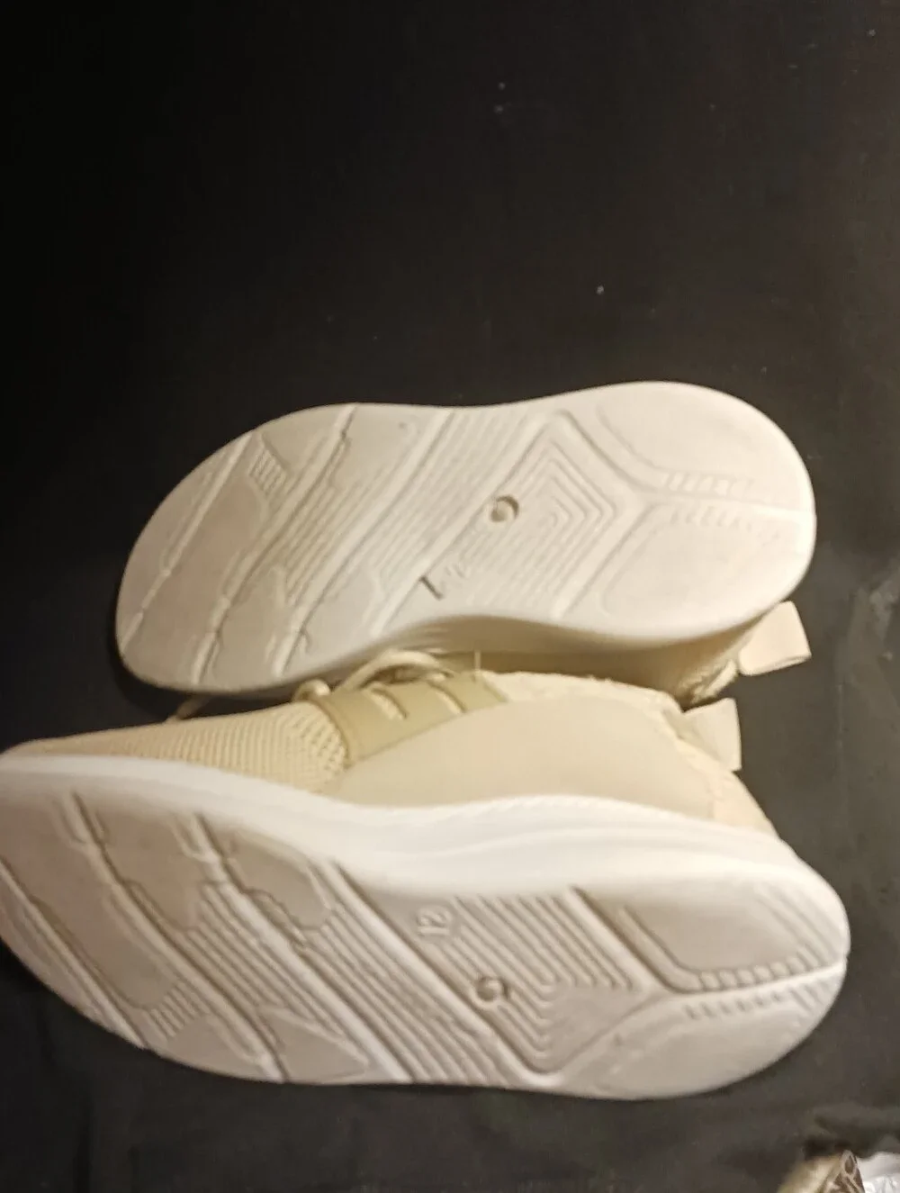 Untld Beige Knit Lace-Up Sneakers Sz 12 Unisex